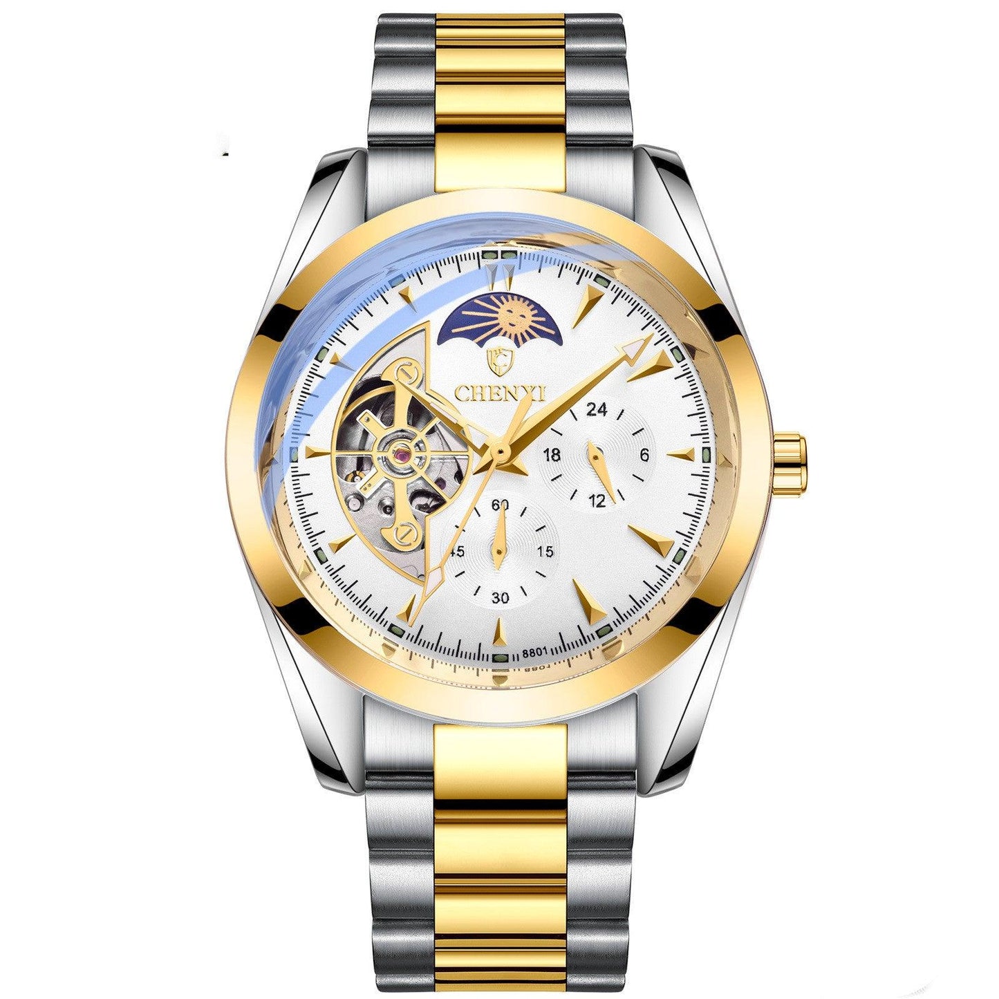 CHENXI Moonphase Automatic Mechanical Watch For Men 8801