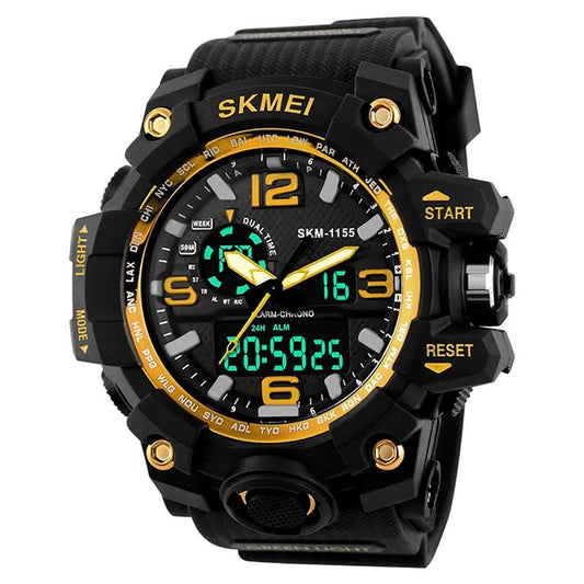 1155 Analog Digital Wrist watch For Men, Boys Yellow