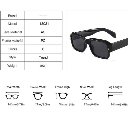 Square Shaped Vintage Luxury Sunglasses for Men