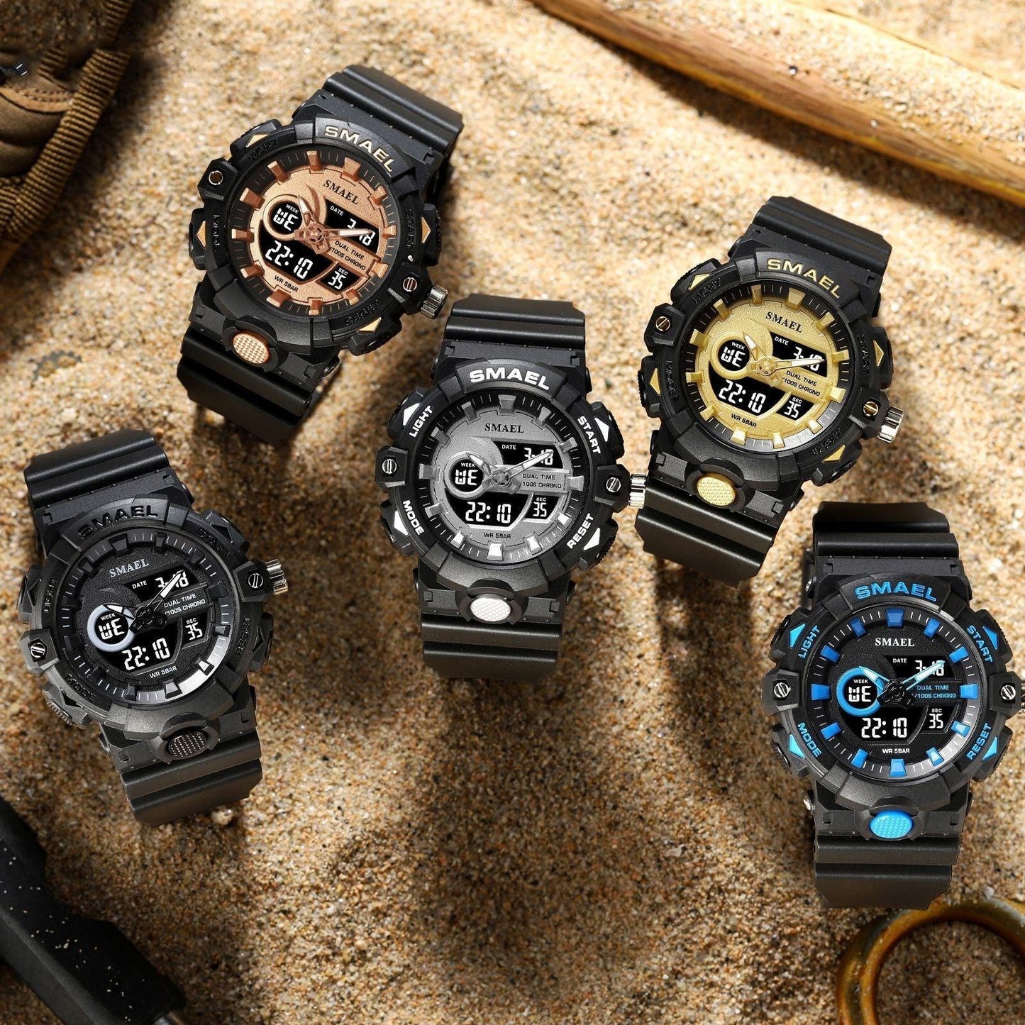 SMAEL Analog Digital Sports Watch For Men 8081