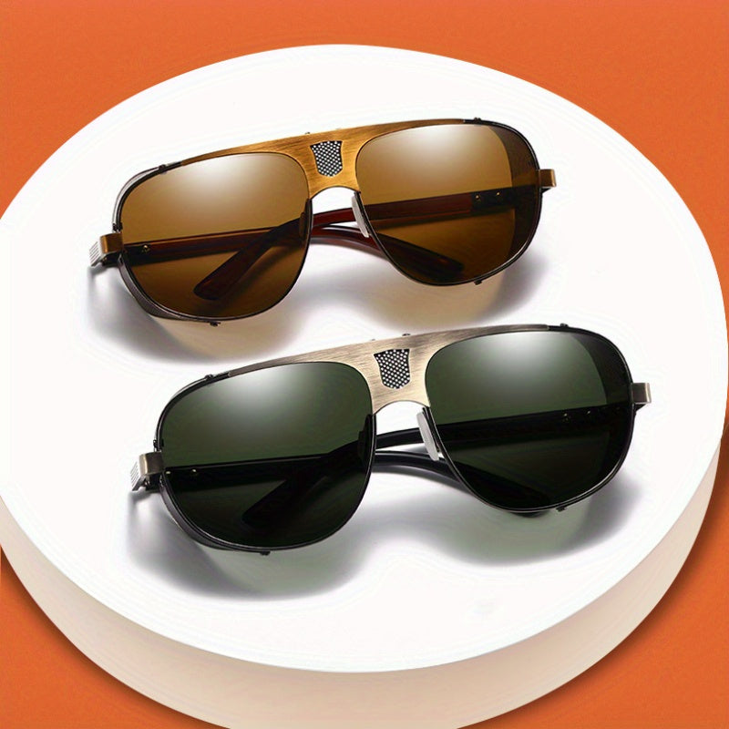 Unisex Polarized Retro Round Frame Glasses – Stylish & Functional