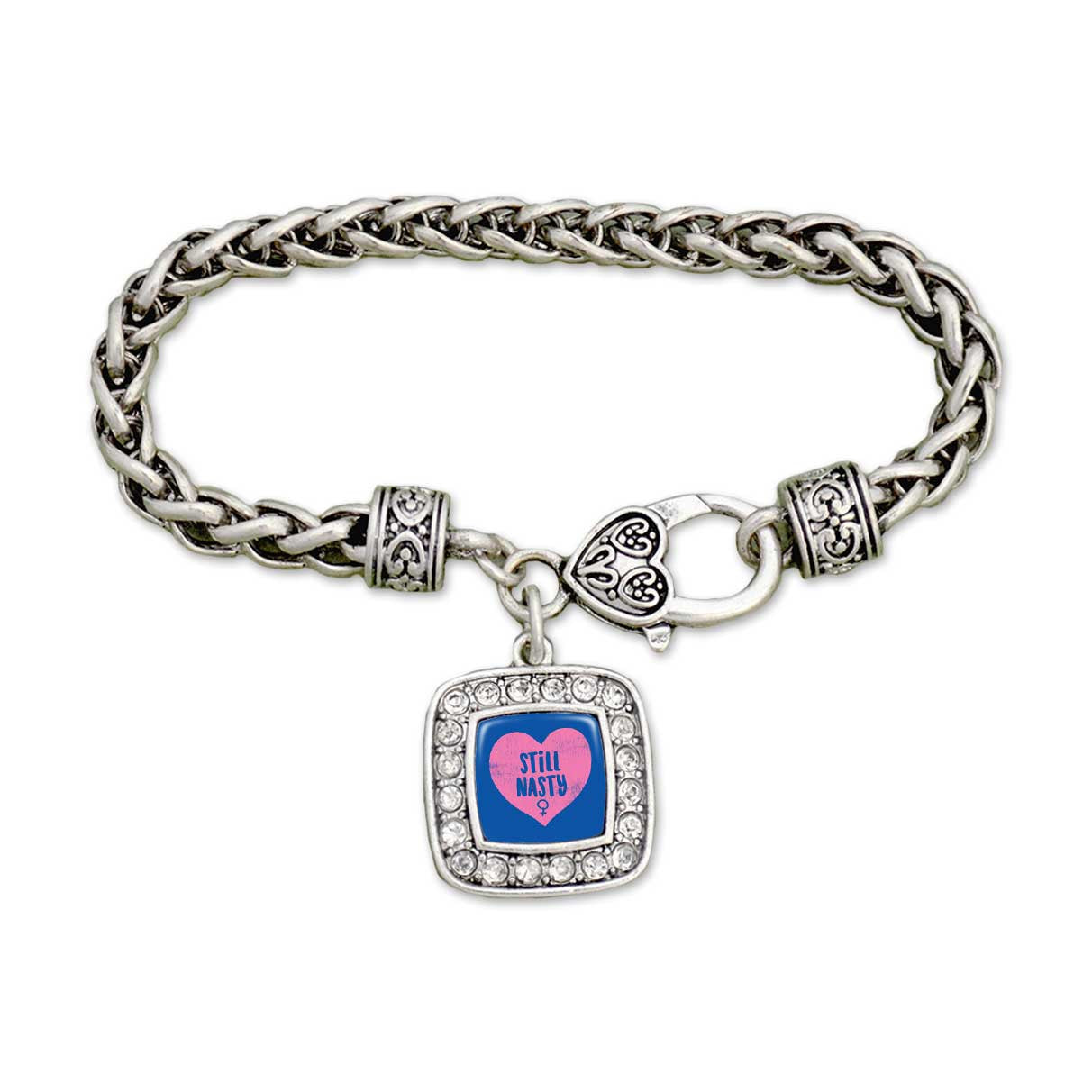 "Still Nasty" Heart Clamp Bracelet