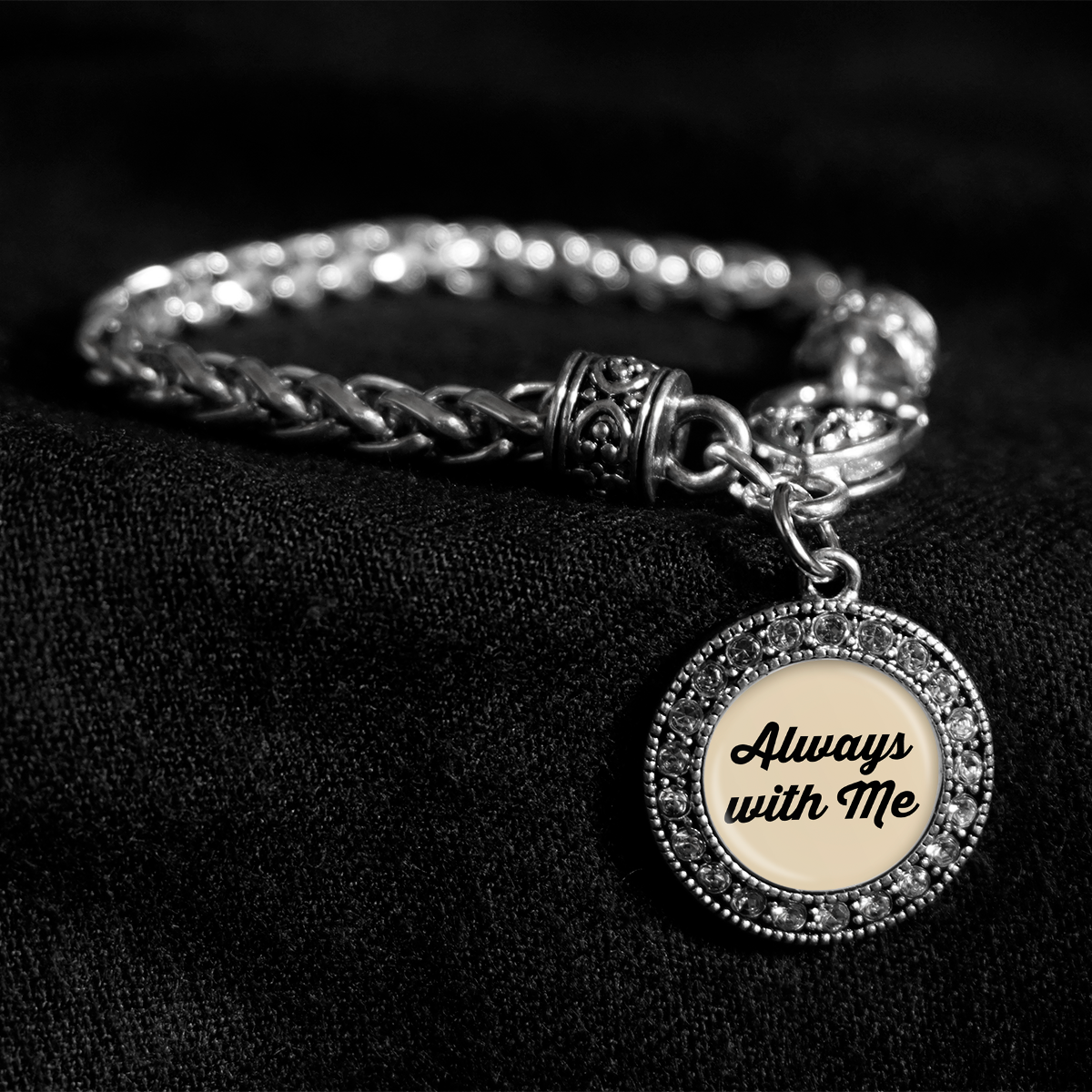 Always With Me Bold Silver Braided Clasp Bracelet