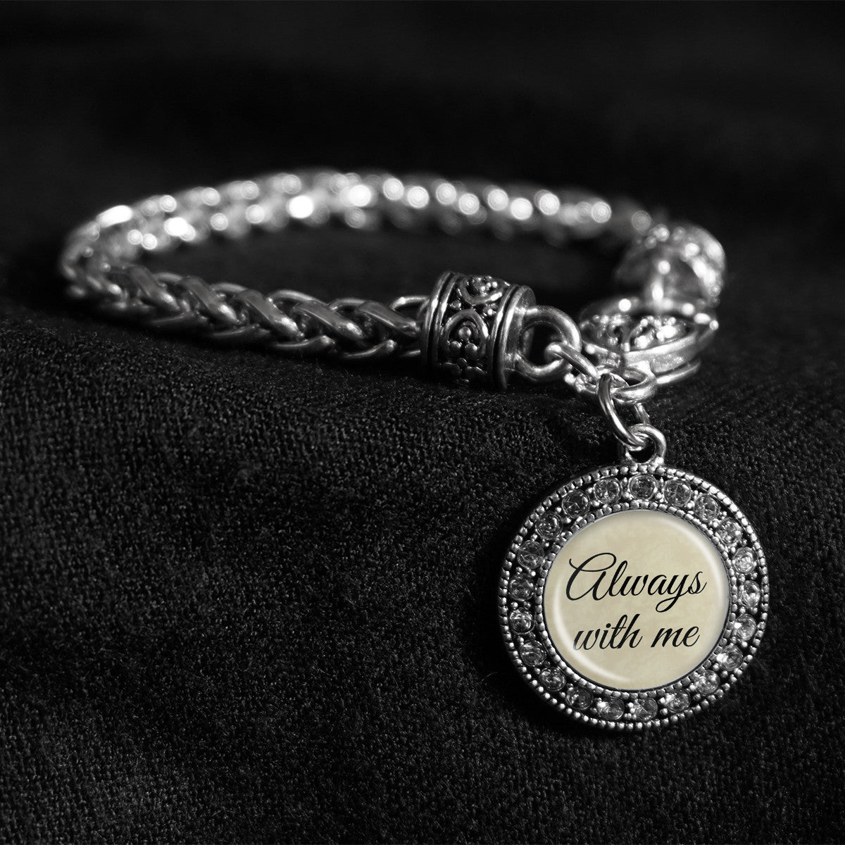 Always With Me Silver Braided Clasp Bracelet