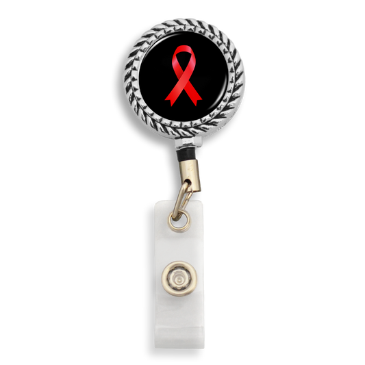 AIDS Awareness Ribbon Badge Reel