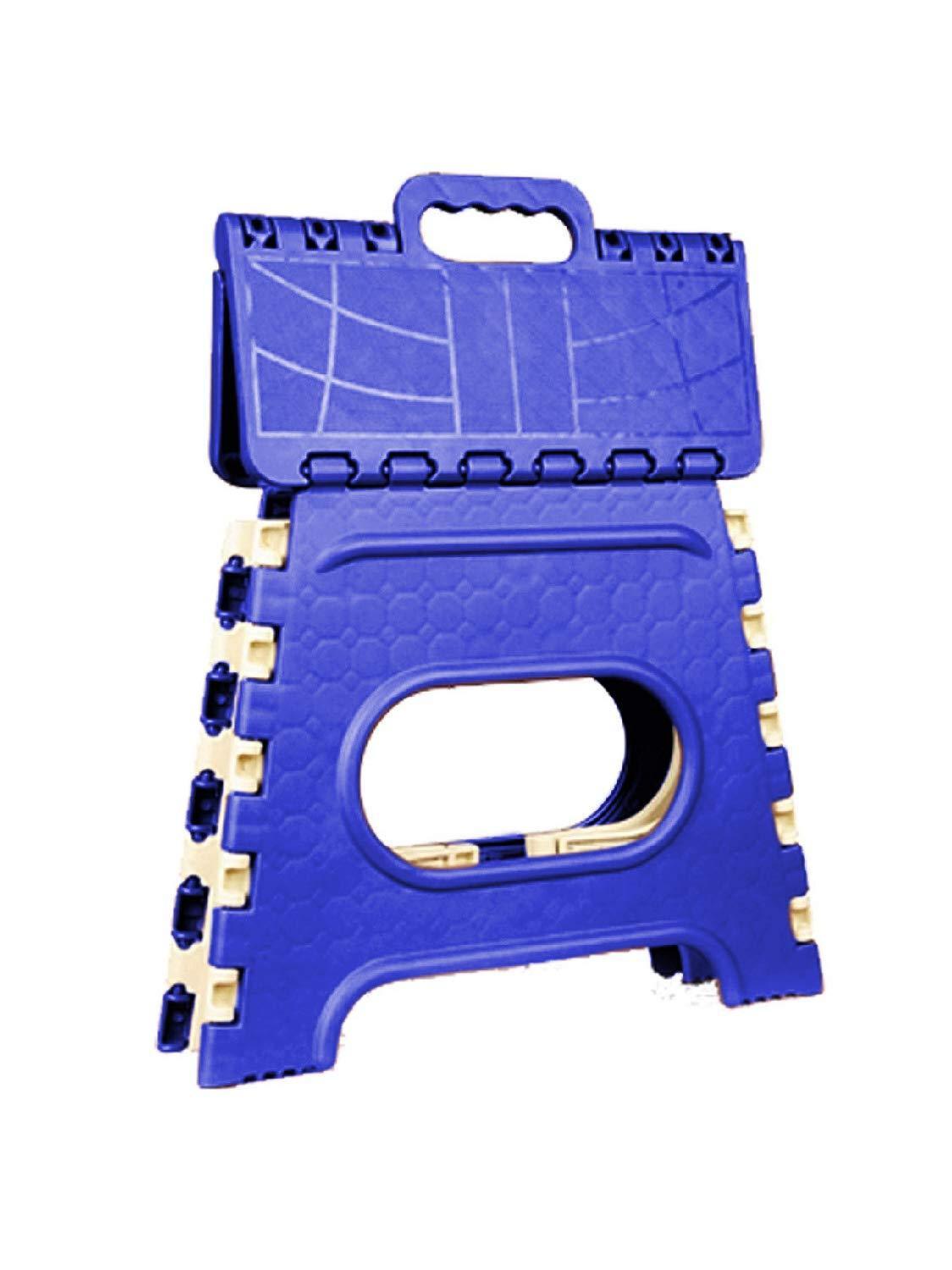 12 Inch Plastic Folding Step Stool for Kids and Adults with Handle (Multicolor)