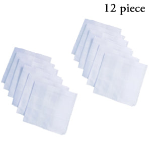 Men's King Size Formal Handkerchiefs for Office Use - Pack of 12