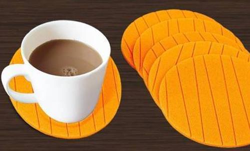 6 pcs Useful Round Shape Plain Silicone Cup Mat Coaster Drinking Tea Coffee Mug Wine Mat for Home
