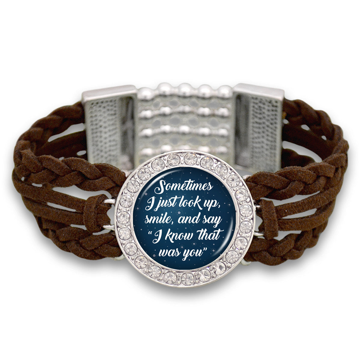 "I Know That Was You" Night Sky Suede Stretch Bracelet