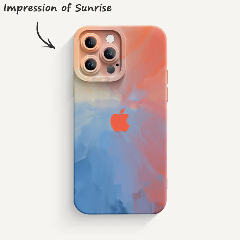 Watercolor series Pupil Liquid Silicone Phone Case