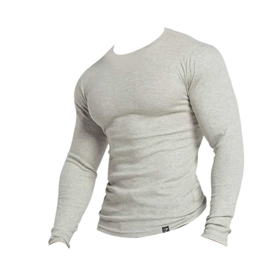 GYMSHARK MEN RIBBED LONG SLEEVE T-SHIRT