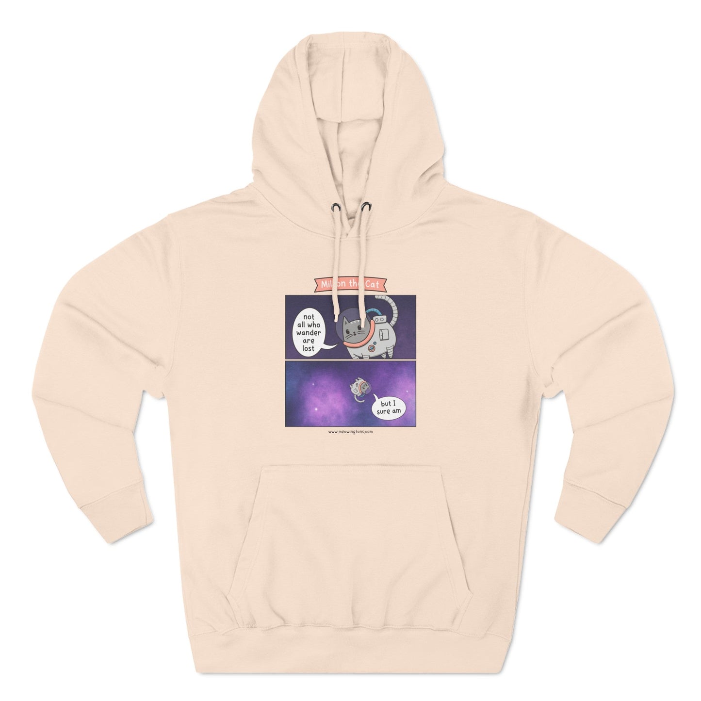 Not All Who Wander Cat Comic Hoodie