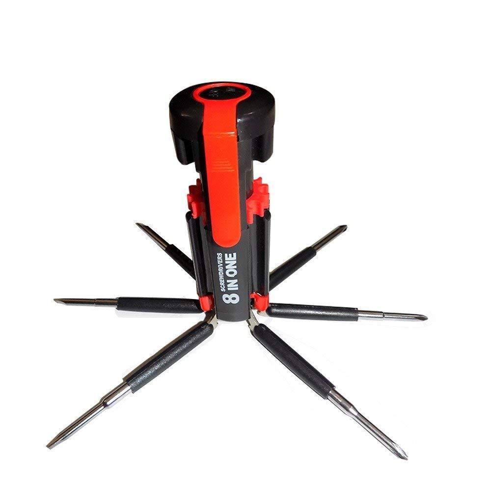 08 in 1 Multi-Function Screwdriver Kit with LED Portable Torch