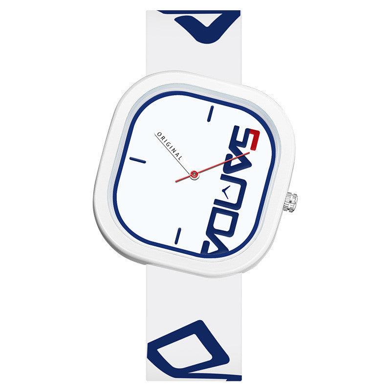 Sanda Silicone Square Fashion Trend Waterproof Watch