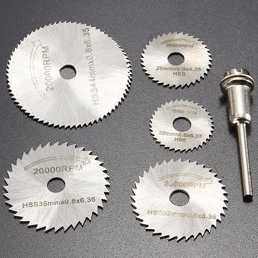'-6pcs Metal HSS Circular Saw Blade Set Cutting Discs for Rotary Tool