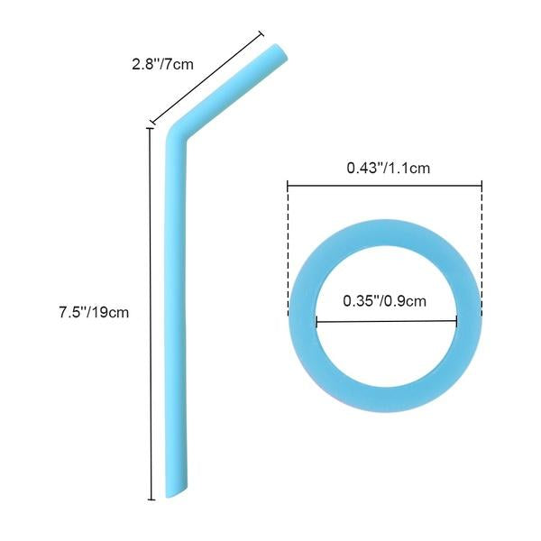 Food Grade Silicone Straws (4pcs)