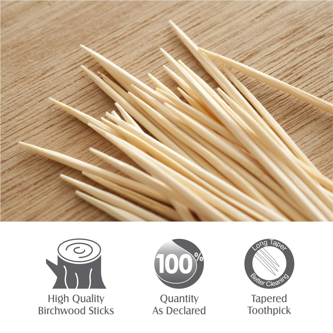 Wooden Toothpicks with Dispenser Box