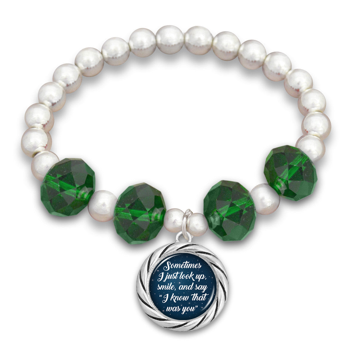"I Know That Was You" Night Sky Beaded Stretch Bracelet