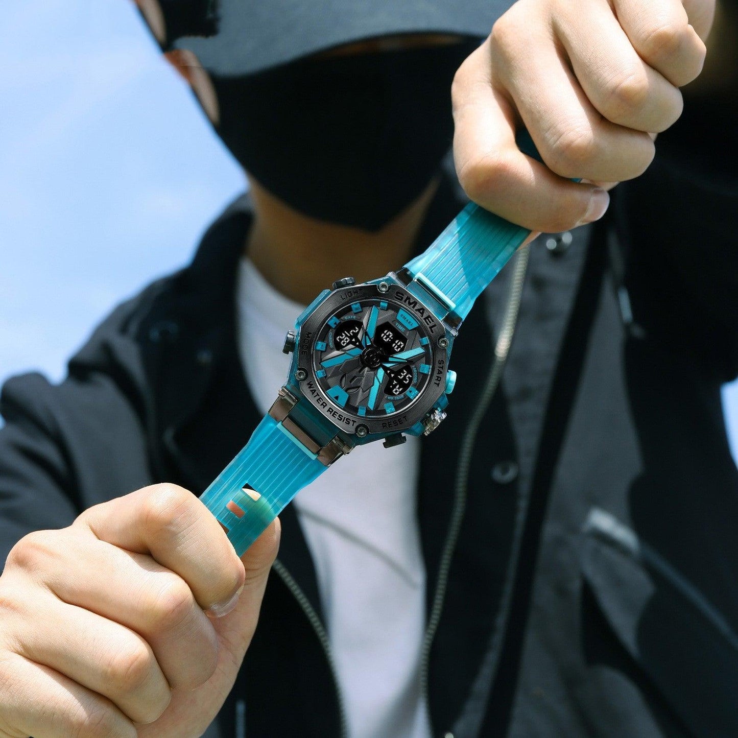 SMAEL Analog Digital Multifunctional watch For Men 8087