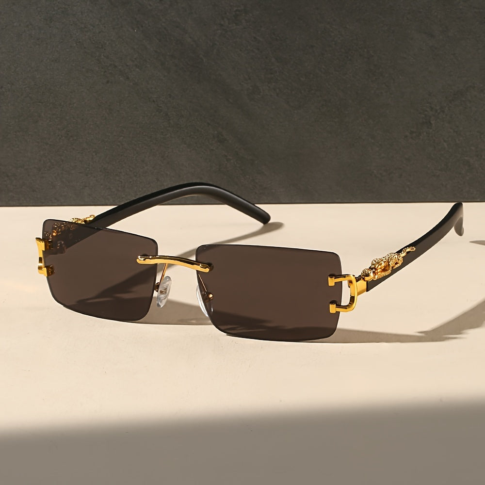 Timeless Retro Square Metal Rimless Glasses – Chic & Versatile Eyewear