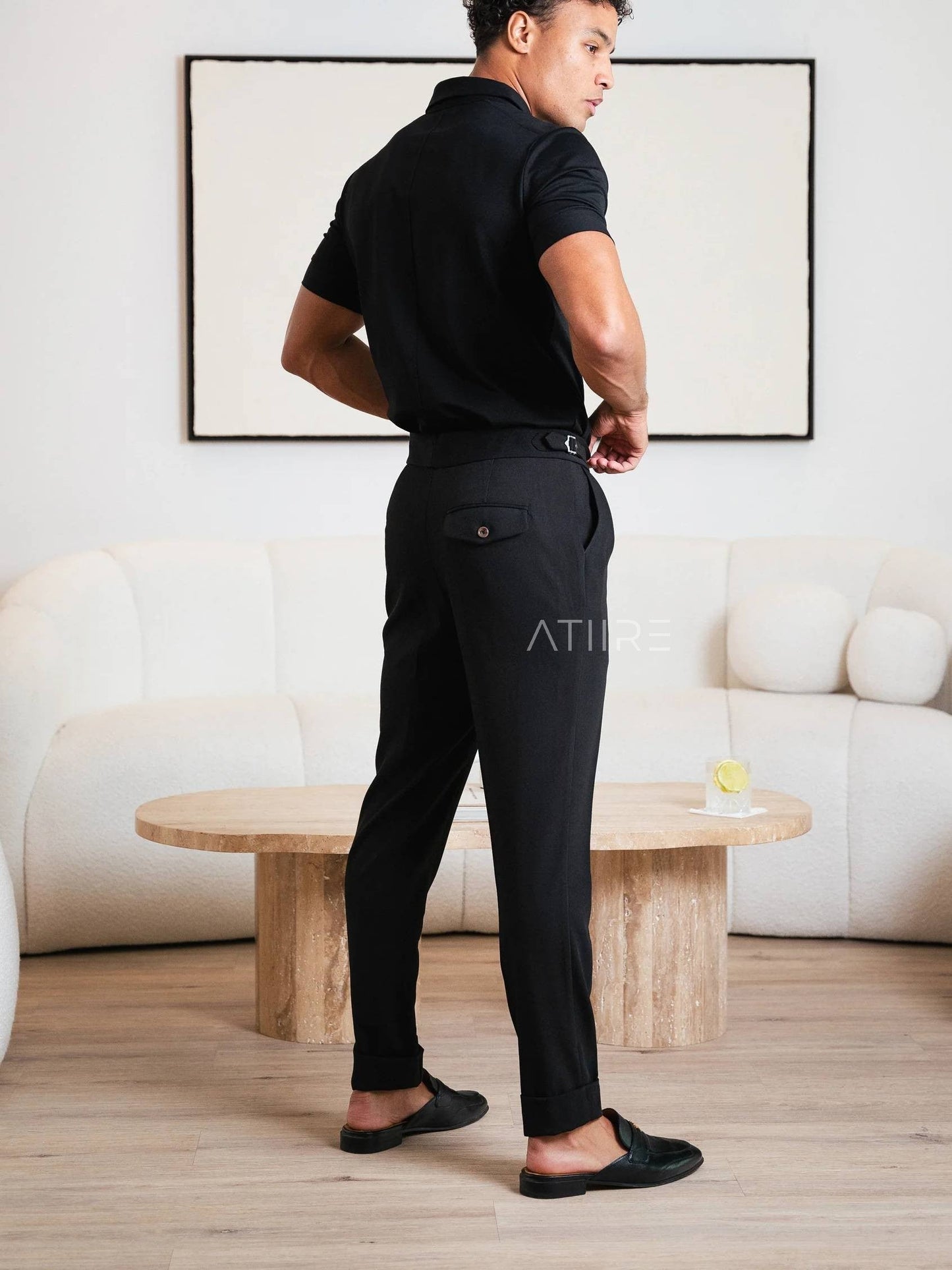 BLACK SIGNATURE ITALIAN GURKHA PANTS BY ATIIRE