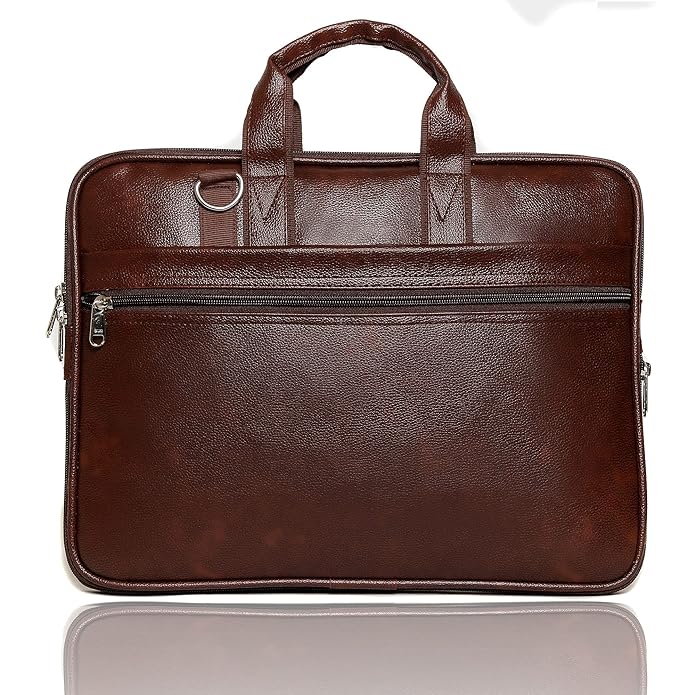 Men's Leather Finish Laptop & Shoulder Bag By ATIIRE