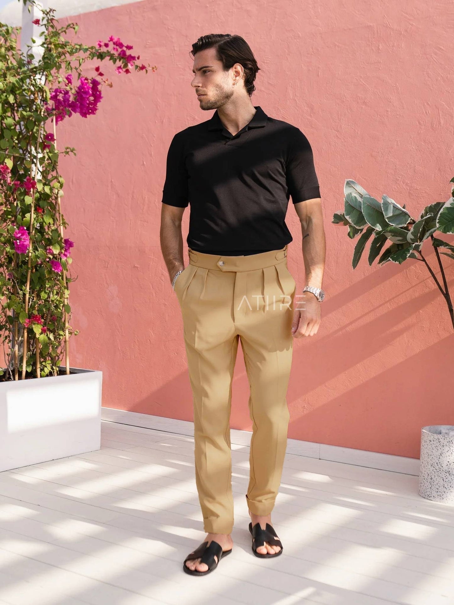 CAMEL SIGNATURE ITALIAN GURKHA PANTS BY ATIIRE