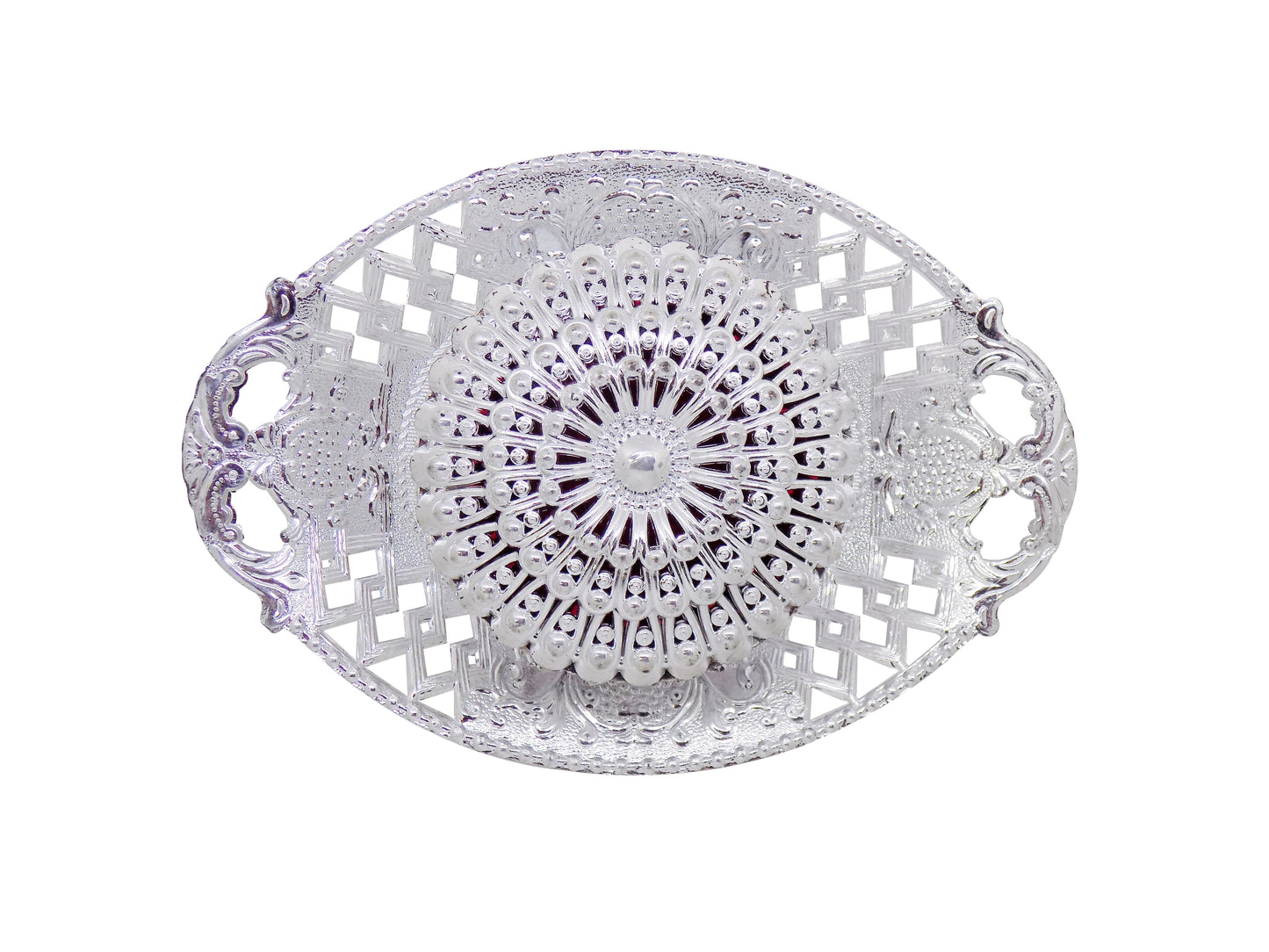 Dry Fruit, Chocolates, Mouth Freshener, Nuts and Mukhvas Storage, Serving Decorative Box with Serving Tray