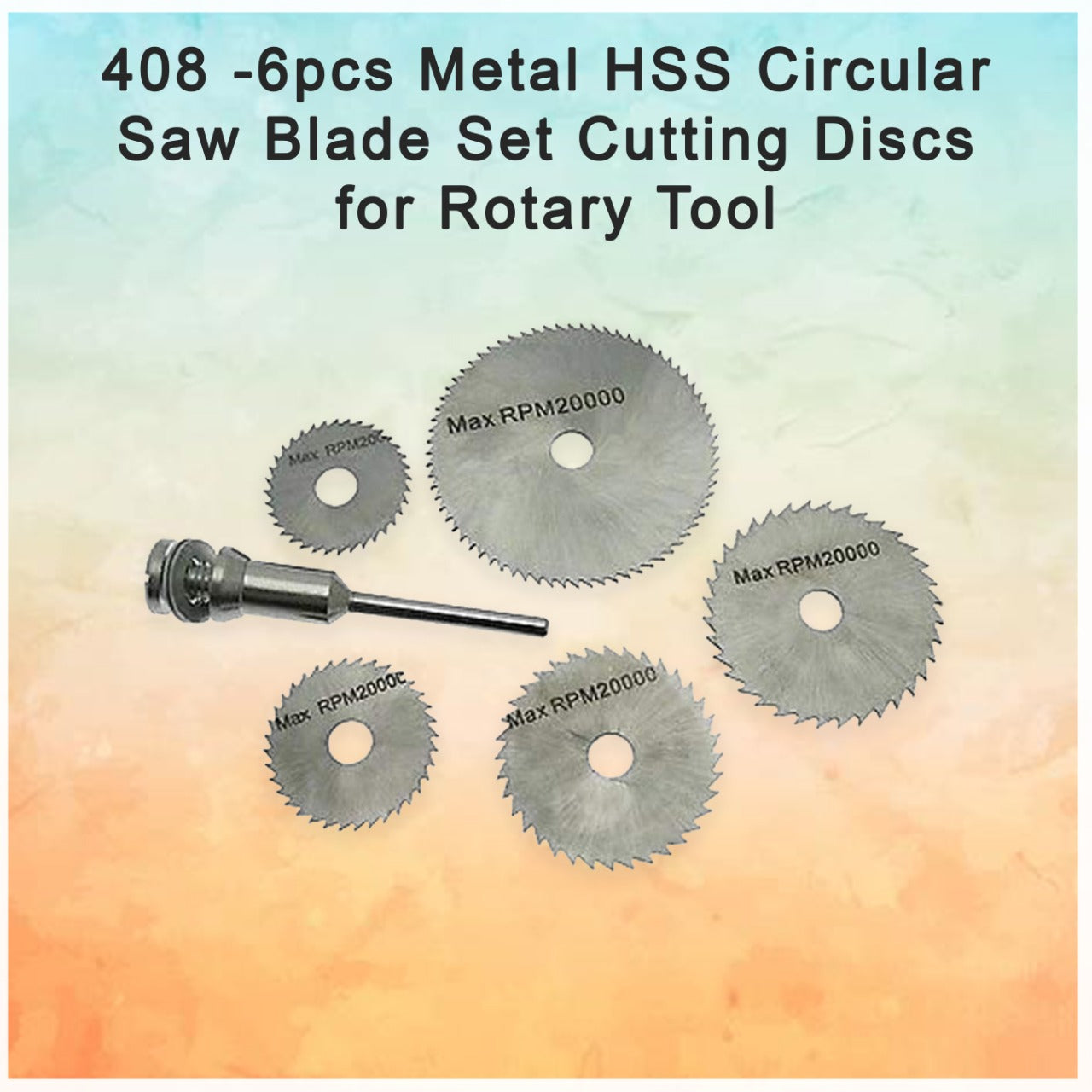 '-6pcs Metal HSS Circular Saw Blade Set Cutting Discs for Rotary Tool