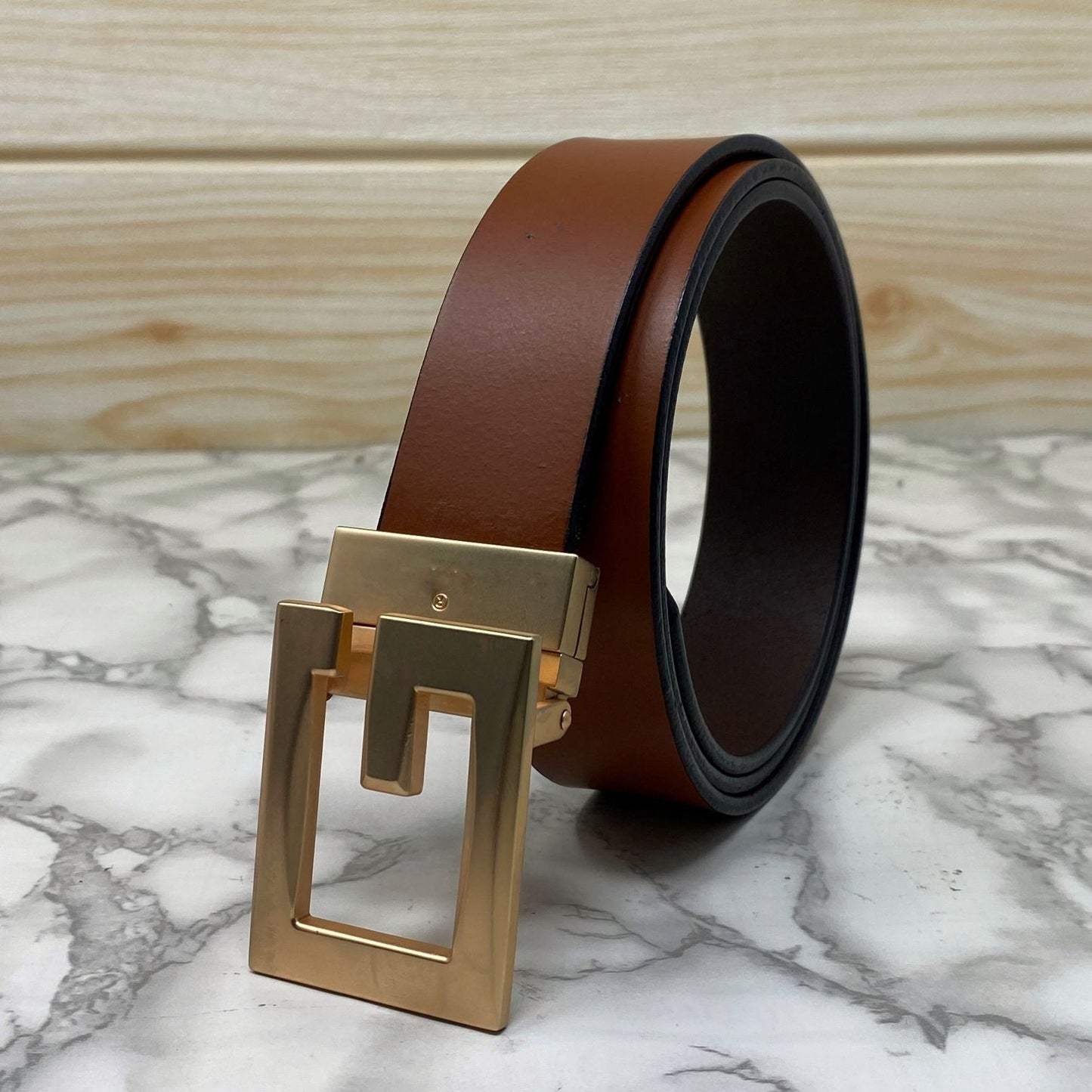 Square G-Section Leather Belt-SunglassesCraft