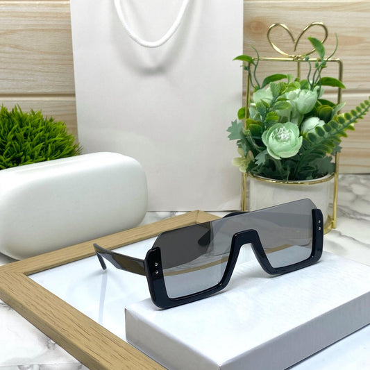 Trendy Oversize Half Frame Square Sunglasses Unisex-SunglassesCraft