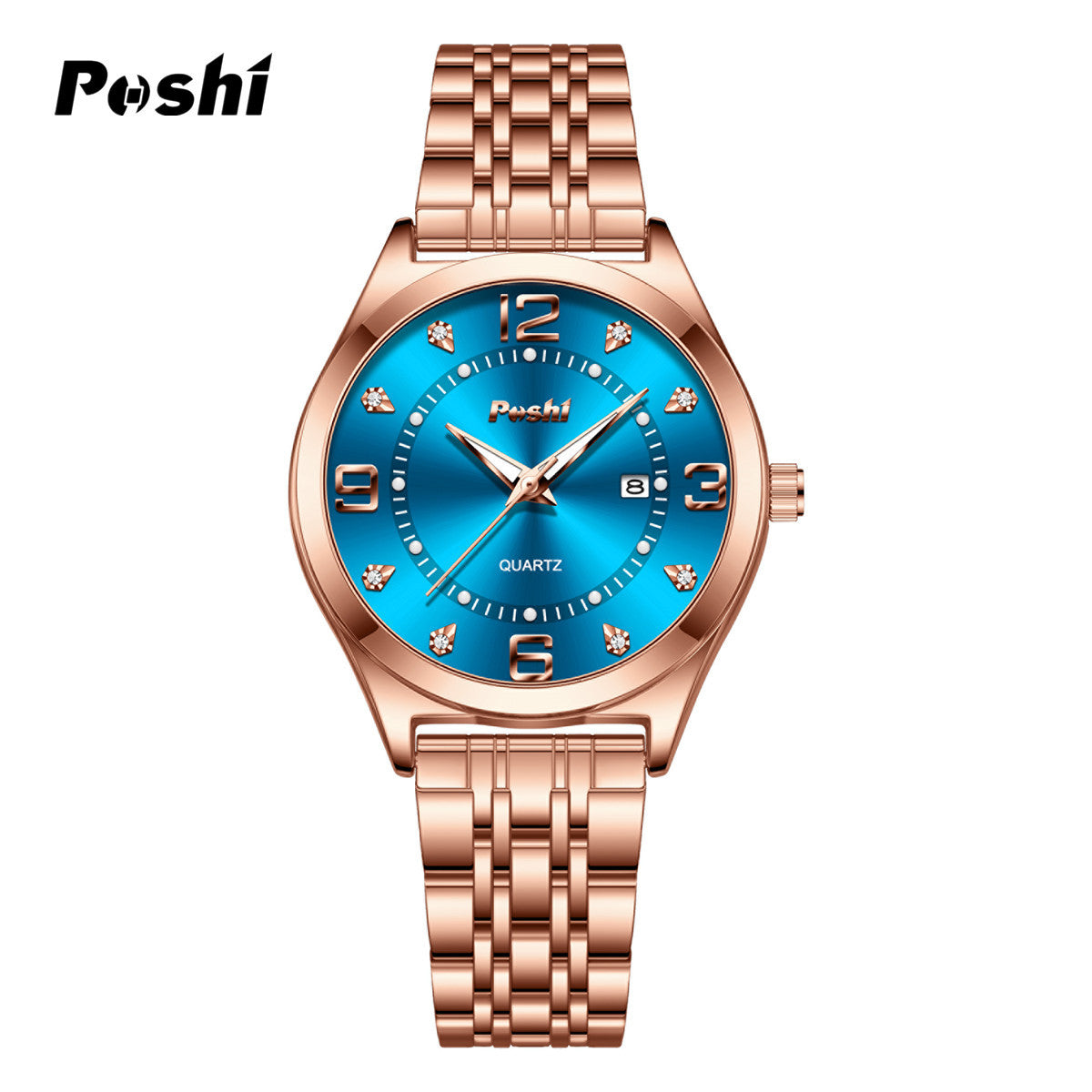 Women's Luminous Dial Quartz Watch – Calendar Timepiece