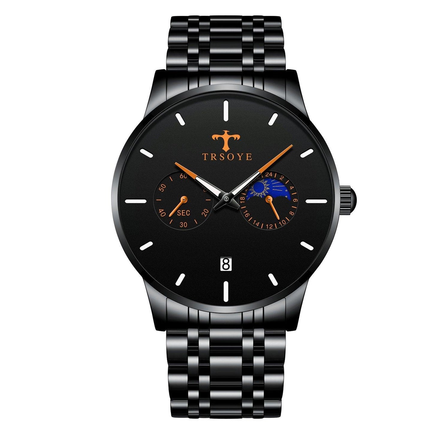 TRSOYE TRS658 Men's Casual Waterproof Steel Belt Quartz Watch