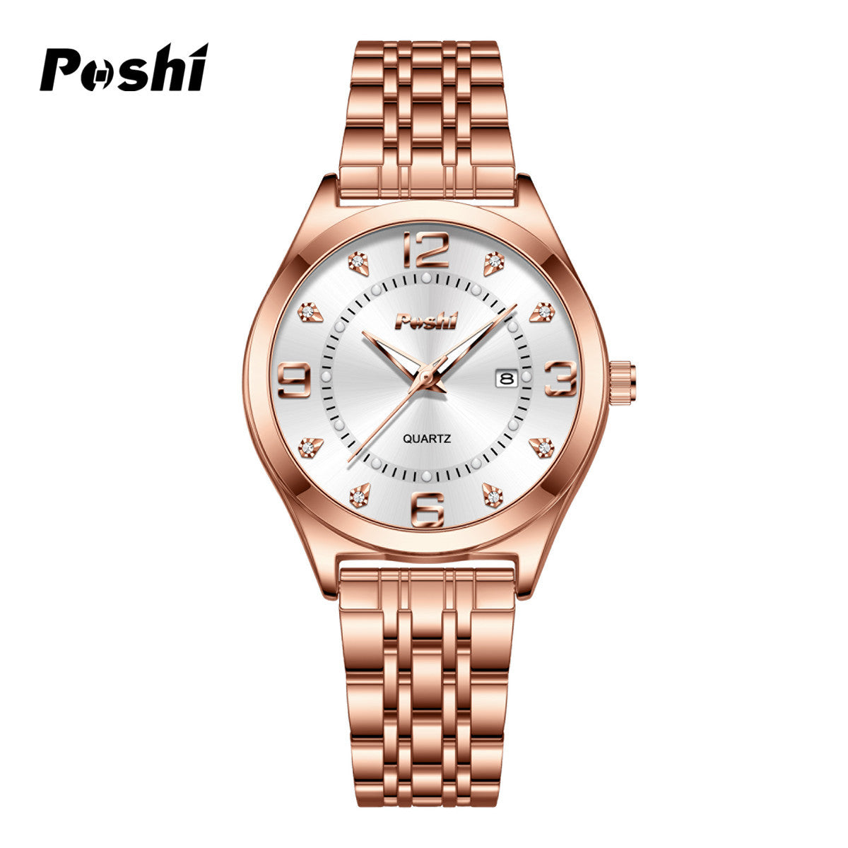 Women's Luminous Dial Quartz Watch – Calendar Timepiece