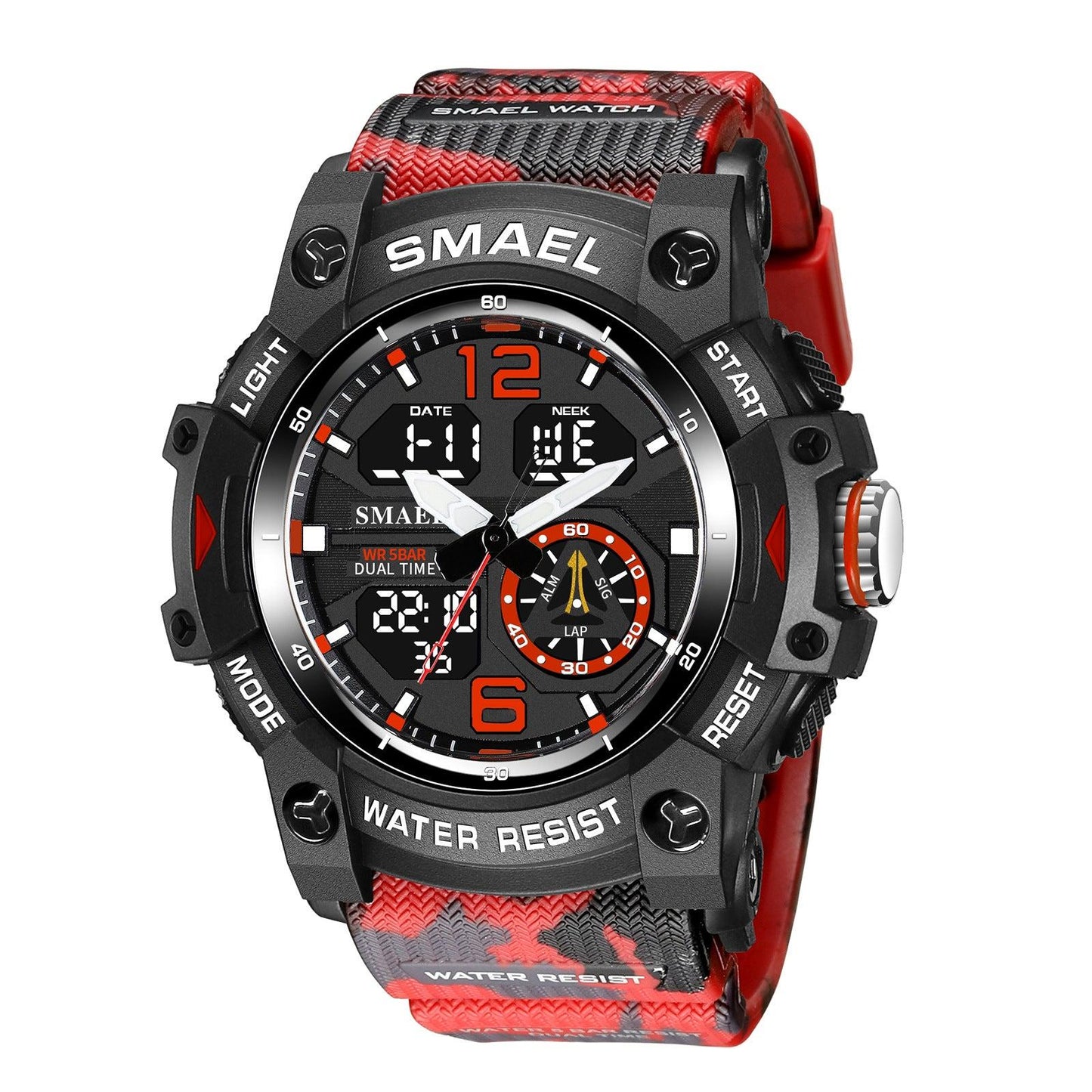 SMAEL Analog Digital Multifunctional Waterproof Watch For Men 8007
