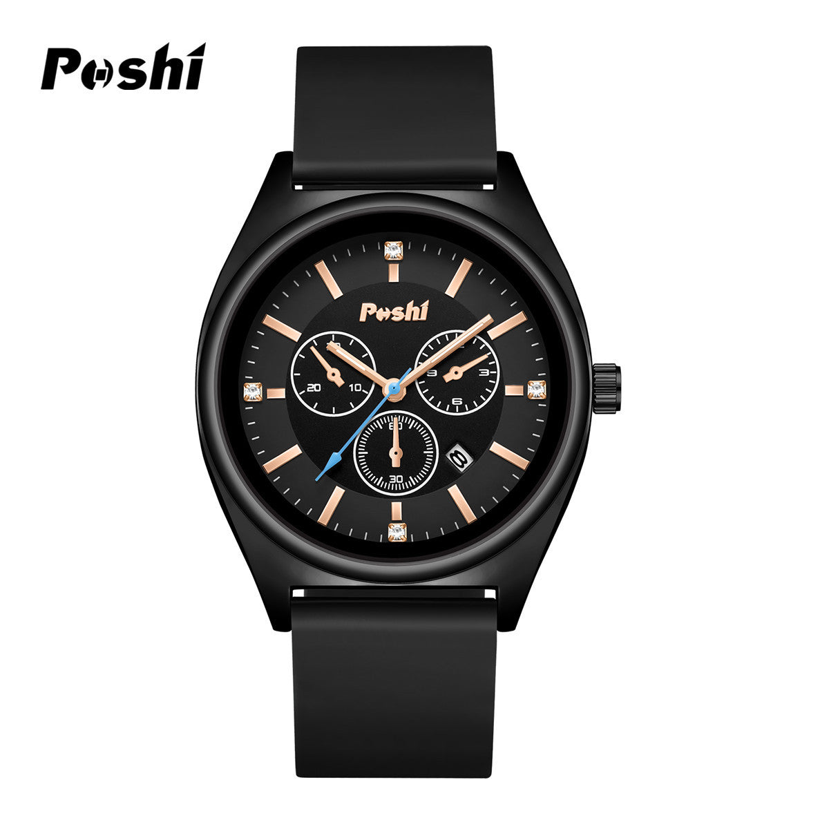 Women’s Fashion Quartz Watch – Waterproof Silicone Strap, Calendar Display