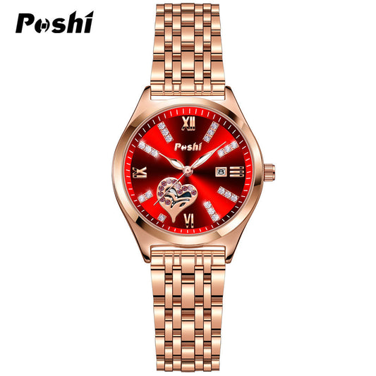 Women’s Smart Casual Style Quartz Watch –Luminous Dial, Calendar