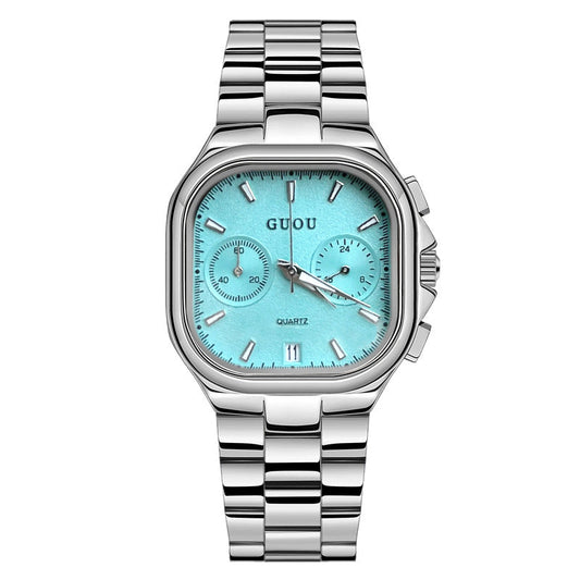 Stylish Square Quartz Watch with Calendar for Women