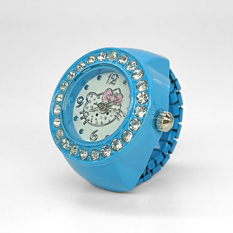 Women's Stylish Ring Watch – Quartz Finger Watch