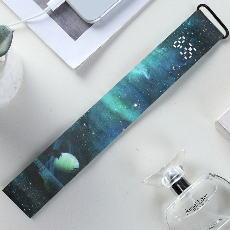 Trendy Paper Watch for Boys – Lightweight Digital Student Gift | Creative Design