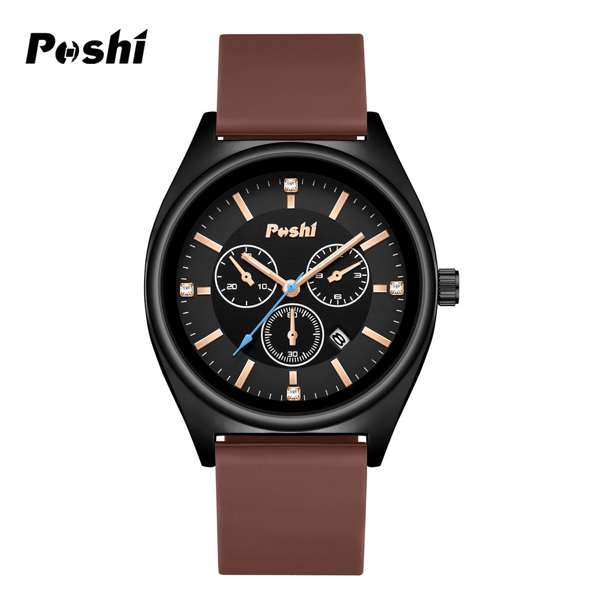 Women’s Fashion Quartz Watch – Waterproof Silicone Strap, Calendar Display