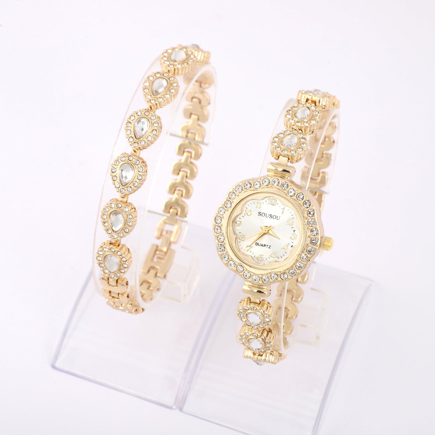 Elegant Women’s Quartz Watch – Luxury Floral Dial, Minimalist Design