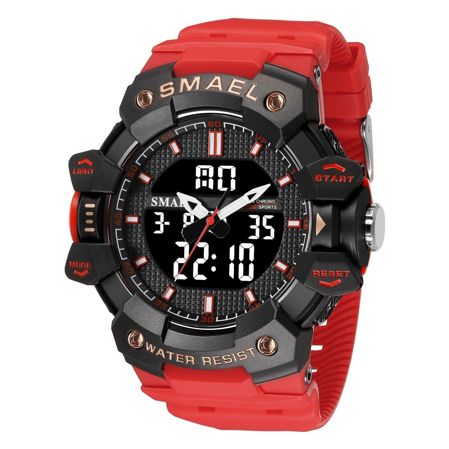SMAEL Analog Digital Waterproof Sports Watch For Men 8080