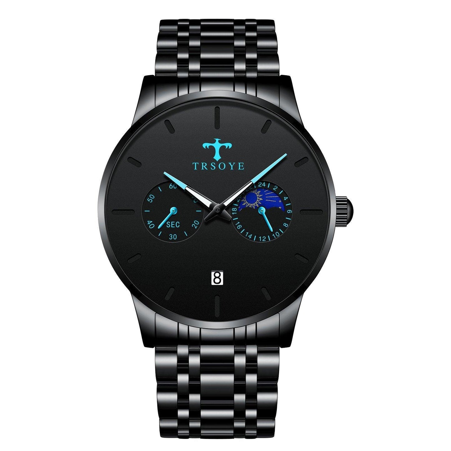 TRSOYE TRS658 Men's Casual Waterproof Steel Belt Quartz Watch