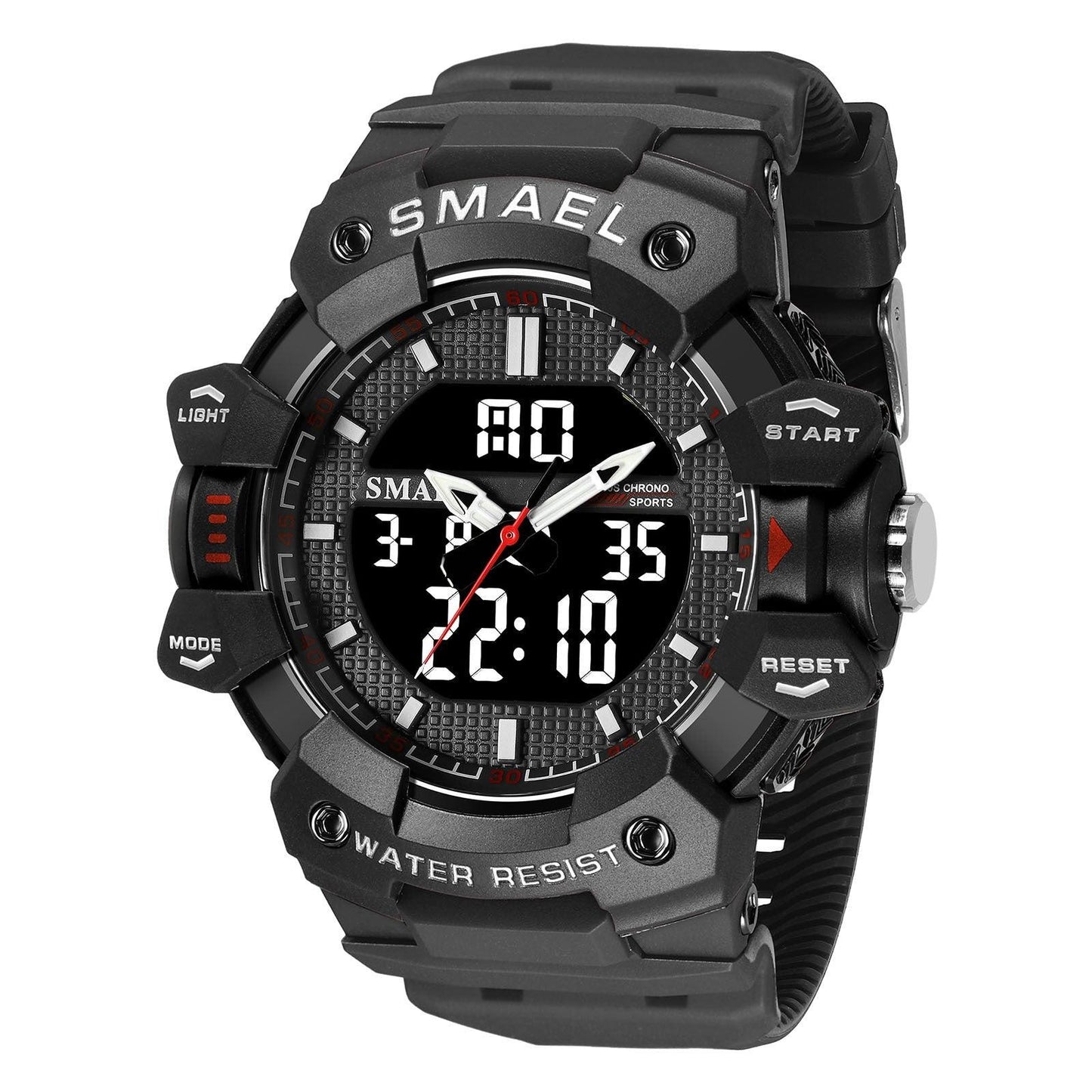 SMAEL Analog Digital Waterproof Sports Watch For Men 8080
