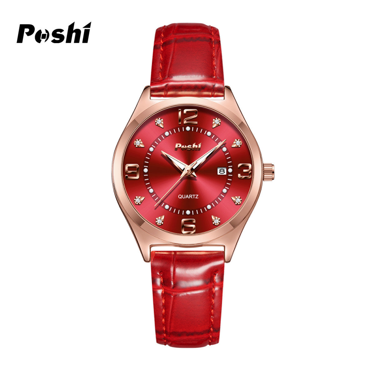 Women's Luminous Dial Quartz Watch – Calendar Timepiece