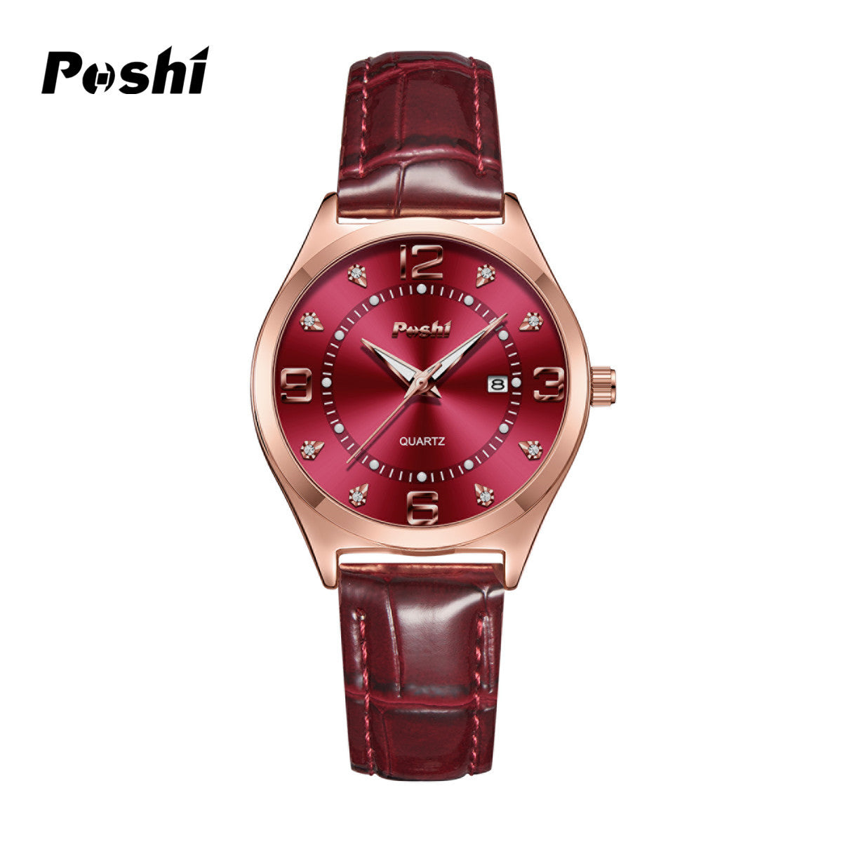 Women's Luminous Dial Quartz Watch – Calendar Timepiece
