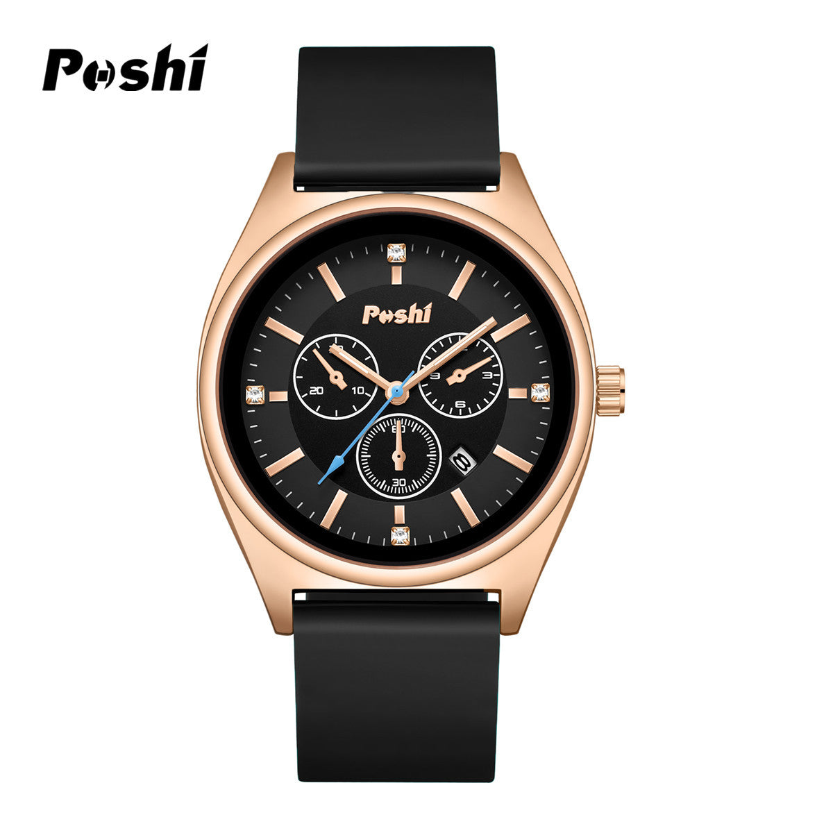 Women’s Fashion Quartz Watch – Waterproof Silicone Strap, Calendar Display