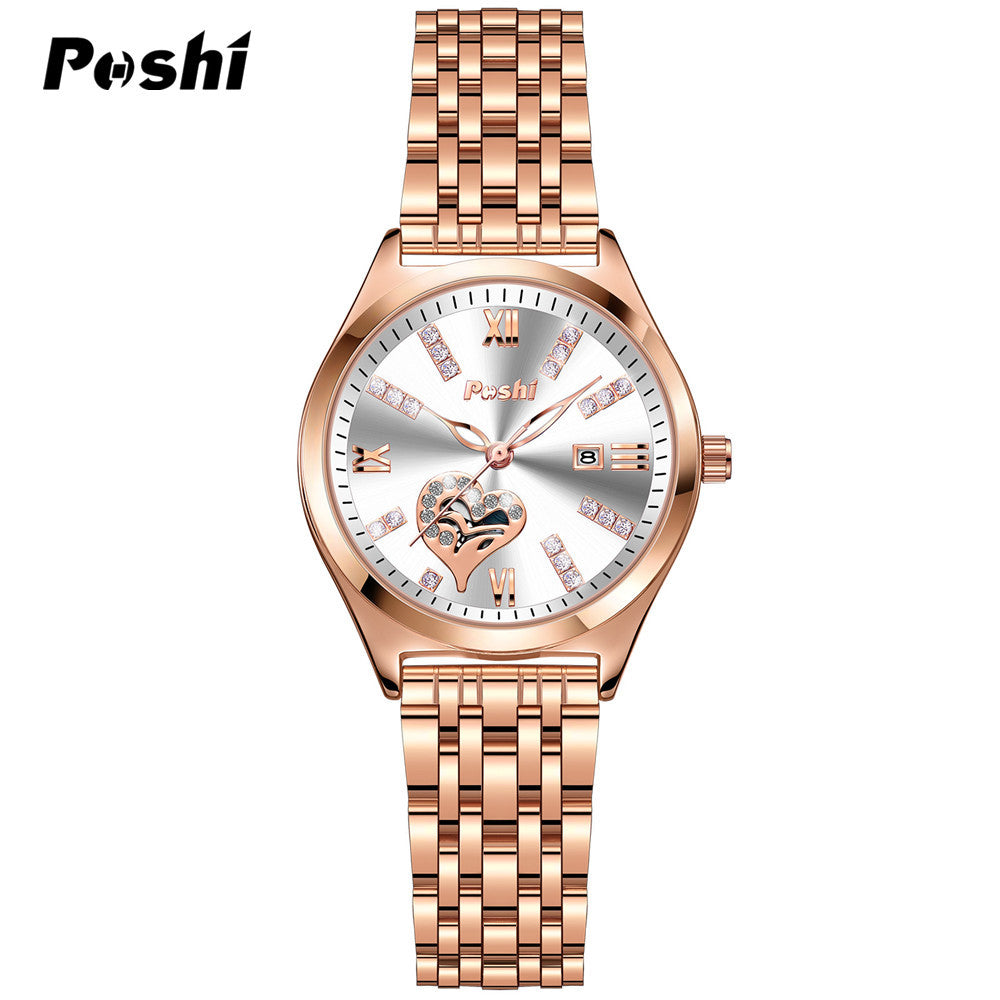 Women’s Smart Casual Style Quartz Watch –Luminous Dial, Calendar