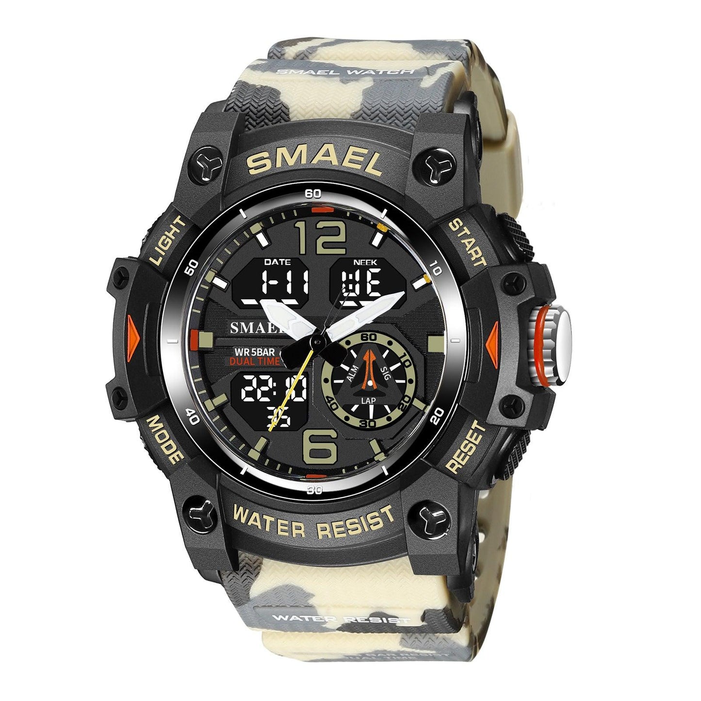 SMAEL Analog Digital Multifunctional Waterproof Watch For Men 8007
